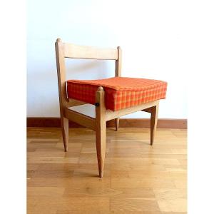 Guillerme And Chambron Backrest Stool