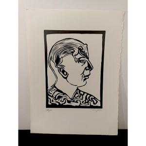 Roland Topor Series Of 6 Linocuts