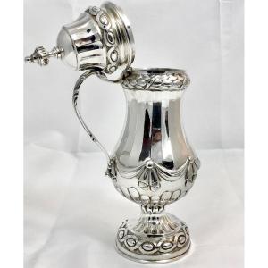 Large Mustard Pot, Louvain 1773, L.m. Craninckx, Sterling Silver