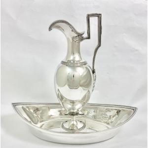 Ewer Andbasin, Paris 1798-1809, Sterling Silver Jean Nicolas Boulanger