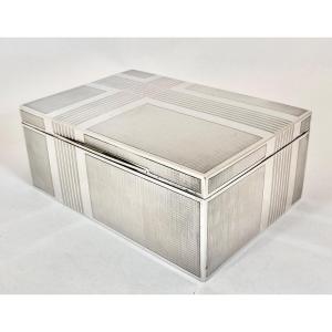 Cigar Box, Wolfers, Sterling Silver, Art Deco, Brussels Circa 1920-30