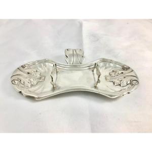 Snuffer Tray From Louis XV Period, Sterling Silver, Italy Or Spain, 1750-1780