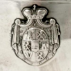 Princes Of Tour And Taxis, Solid Silver Frying Pan, Jc Klinkosch, Vienna Circa 1890