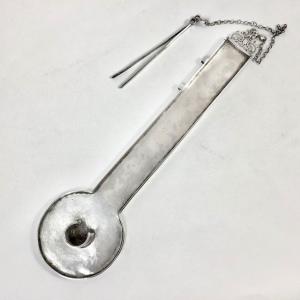 Spain 18th Century, Solid Silver, Episcopal Candlestick, Palmatoria 