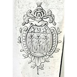 Stew Spoon, Baldy Family, Circa 1750, Solid Silver, Northern France