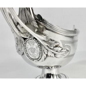 Paris 1782, Pierre Vallières, Louis XVI Sauceboat In Solid Silver