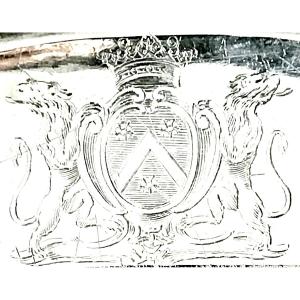 Paris 1761, Oval Dish, Solid Silver, Pierre-nicolas Sommé, De Billeheust Family