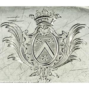 Paris 1773, Oval Dish, Solid Silver, Antoine Lucas, De Billeheust Family