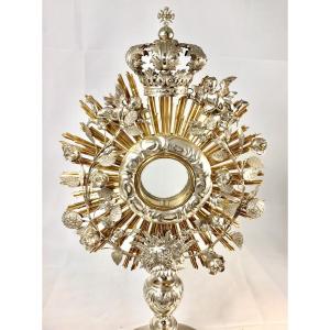 Ghent 1831-1859, Solid Silver, Baroque Monstrance, Monstrance 