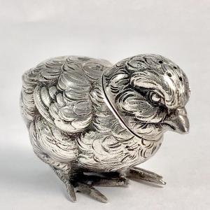 Solid Silver, Pepper Caster, Scandinavian, 1950-1960, Chick