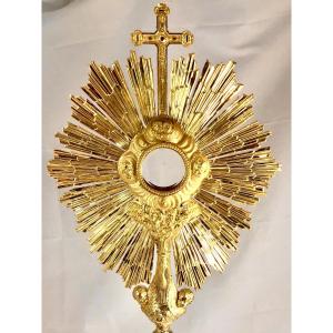  Sterling Silver And Vermeil, France 1840-1860, Sun Monstrance, 