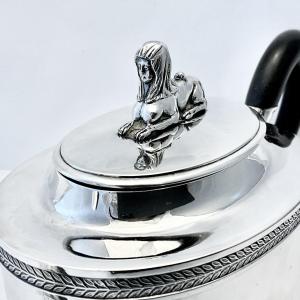 Brussels 1809-1814, “return From Egypt” Teapot, Solid Silver, Augustin Dupret