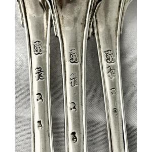 Ghent 1773 , 12 Dessert Spoons And Forks , Jean Denis Bourgeois