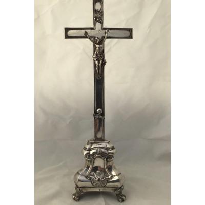 Sterling Silver Altar Cross, Belgium Around 1814-1831