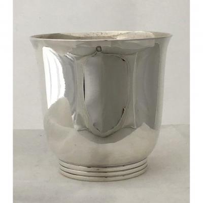 Beaker  In Art Deco Silver, Puiforcat, Paris Around 1925, Goblet