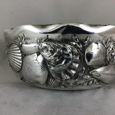 Silver Salad Bowl, Japanese Aesthetic Movement, Whiting Manufacturing Co, Ny