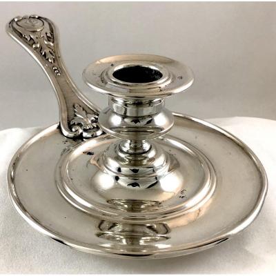 Chamberstick , Sterling Silver, Belgium Late XIXth Century