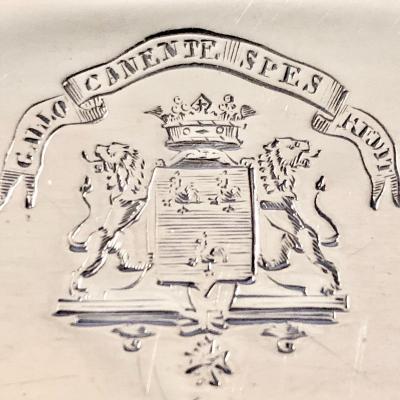 Marquis De Chaponay, Paris 1780, Serving Dish In Sterling Silver