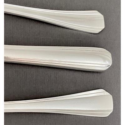 Canteen Of Cutlery  « boréal » Christofle , Art Déco , France 1930ies By Luc Lanel Boreal