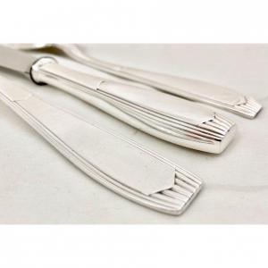 Christofle Saigon, 143 Pieces,  Canteen Complete For 12 People, Art Deco, Luc Lanel