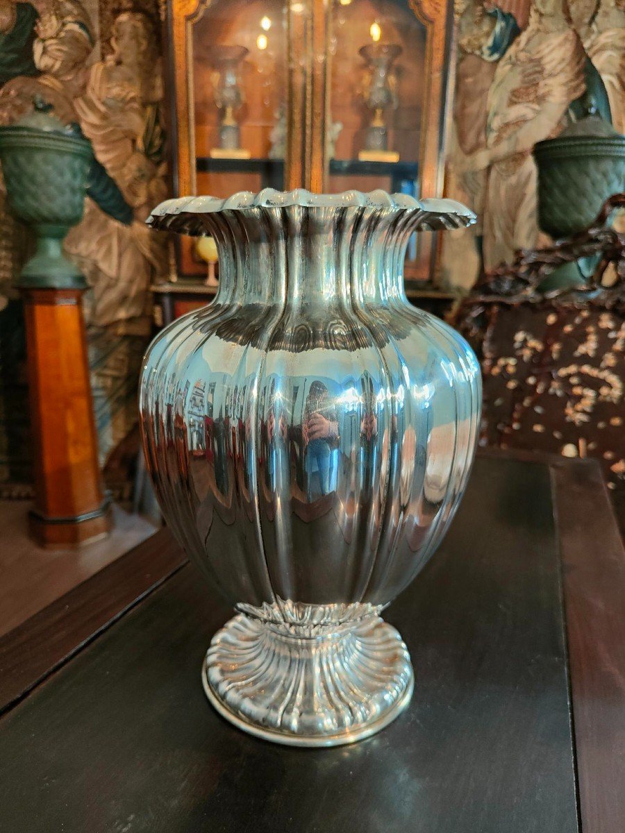 Bellissimo vaso in argento, argentiere: Genazzi-photo-3