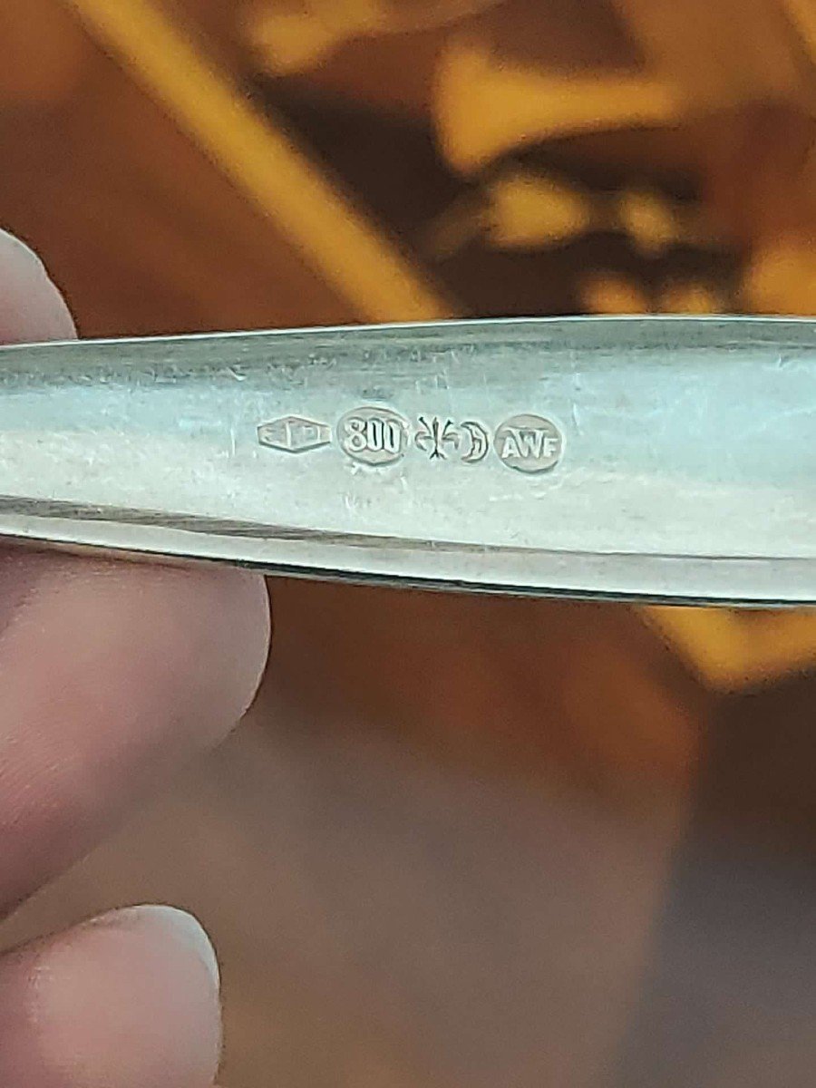 Servizio di posate in argento per 12 persone, argentiere Valsodo Firenze-photo-4