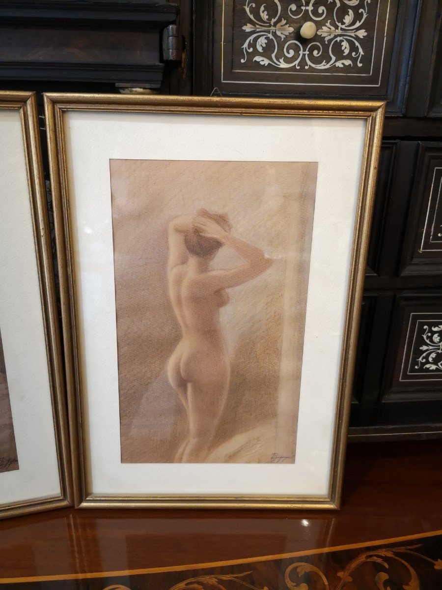 Dipinti raffiguranti " studio di nudo " di Luigi Biggi-photo-4