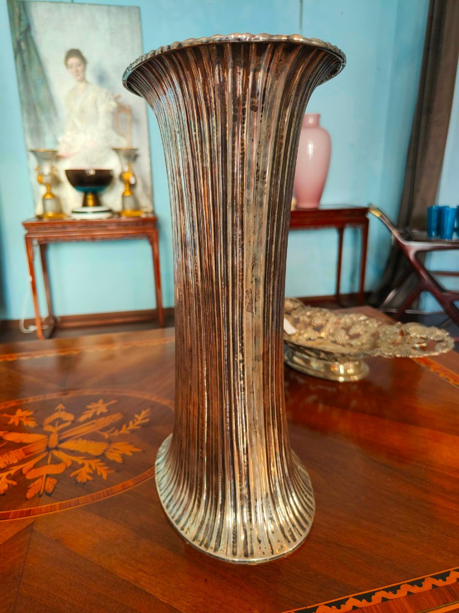  vaso in argento sterling, Paderna Milano-photo-2