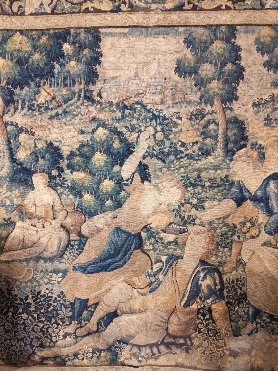 Arazzo fiammingo, raffigurante l'estate, epoca:  600-photo-2