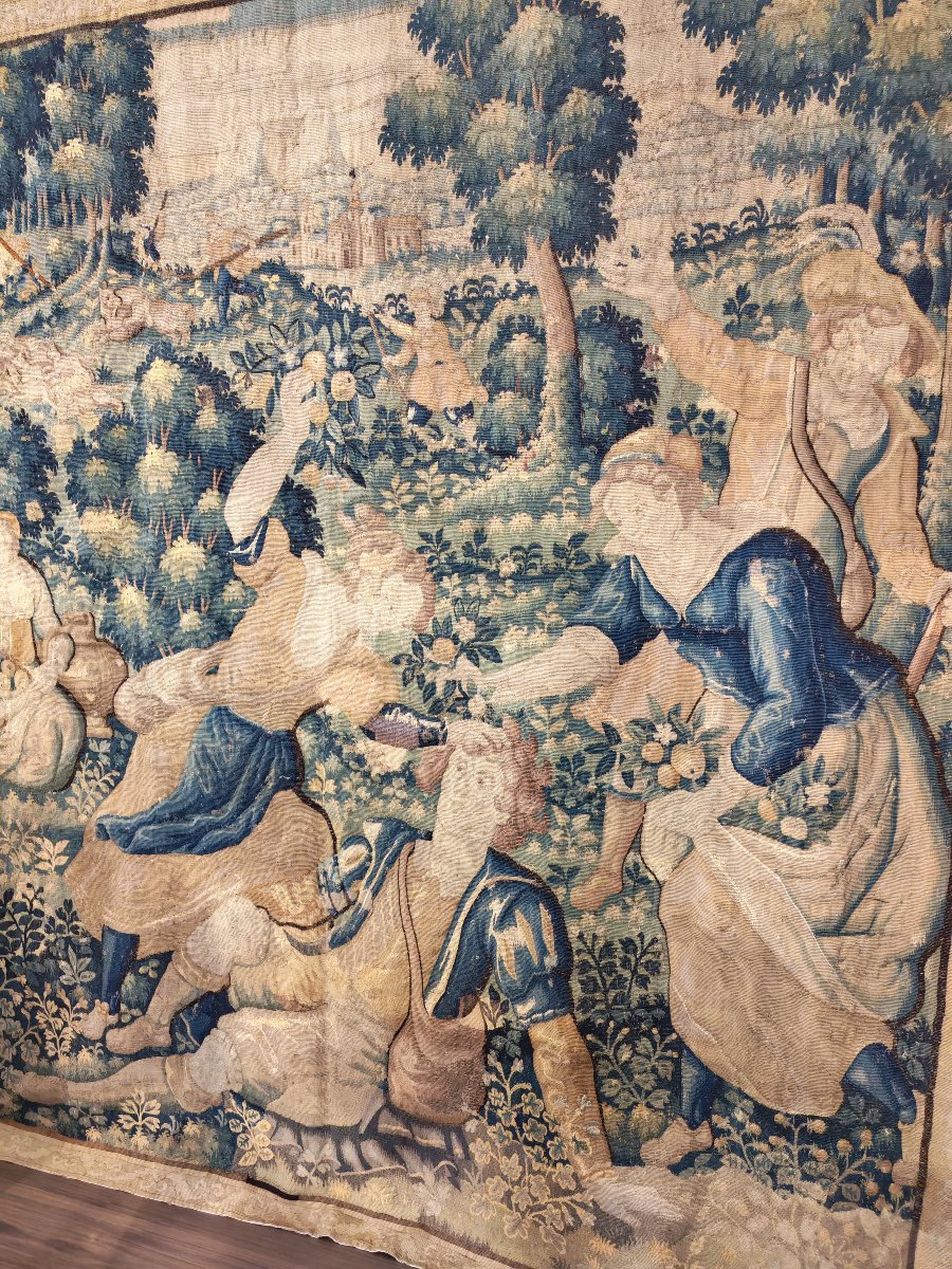 Arazzo fiammingo, raffigurante l'estate, epoca:  600-photo-3