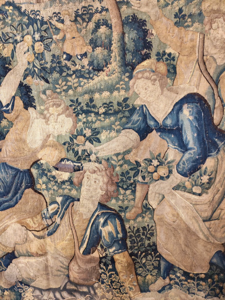 Arazzo fiammingo, raffigurante l'estate, epoca:  600-photo-3