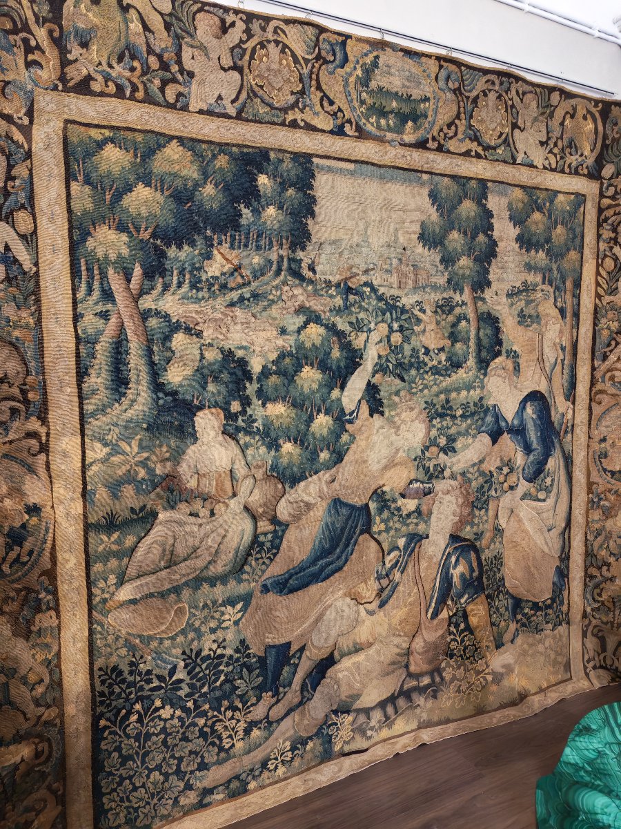 Arazzo fiammingo, raffigurante l'estate, epoca:  600