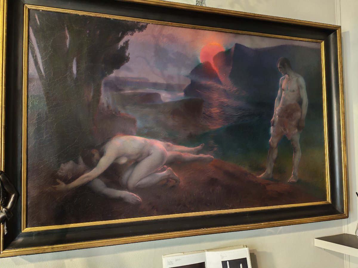 Grande ed importante dipinto del pittore tedesco Paul Schad-Rossa, 