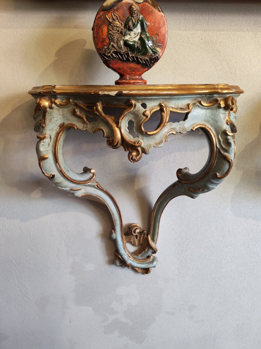 Coppia di piccole consolle veneziane-photo-3