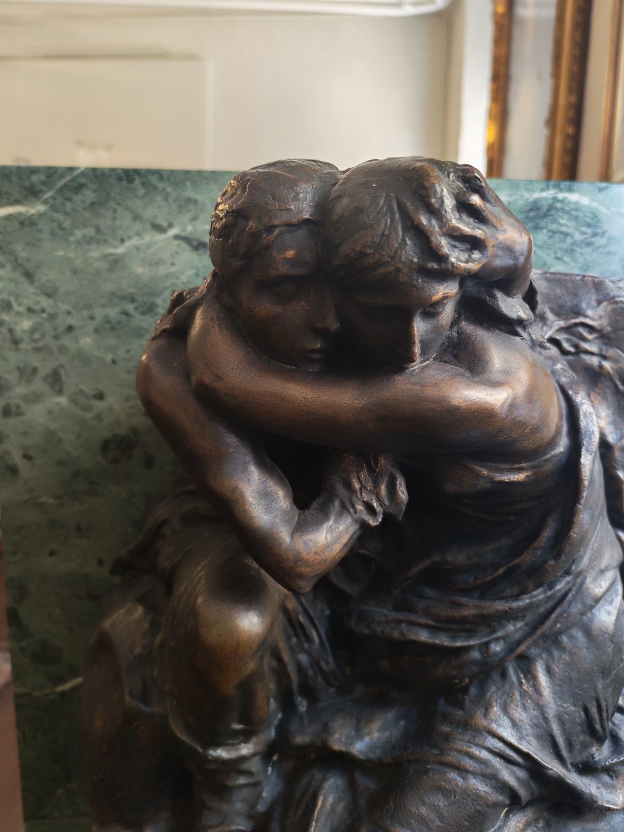 Importante Scultura in bronzo, intitolata l'abisso, di Pietro Canonica-photo-3