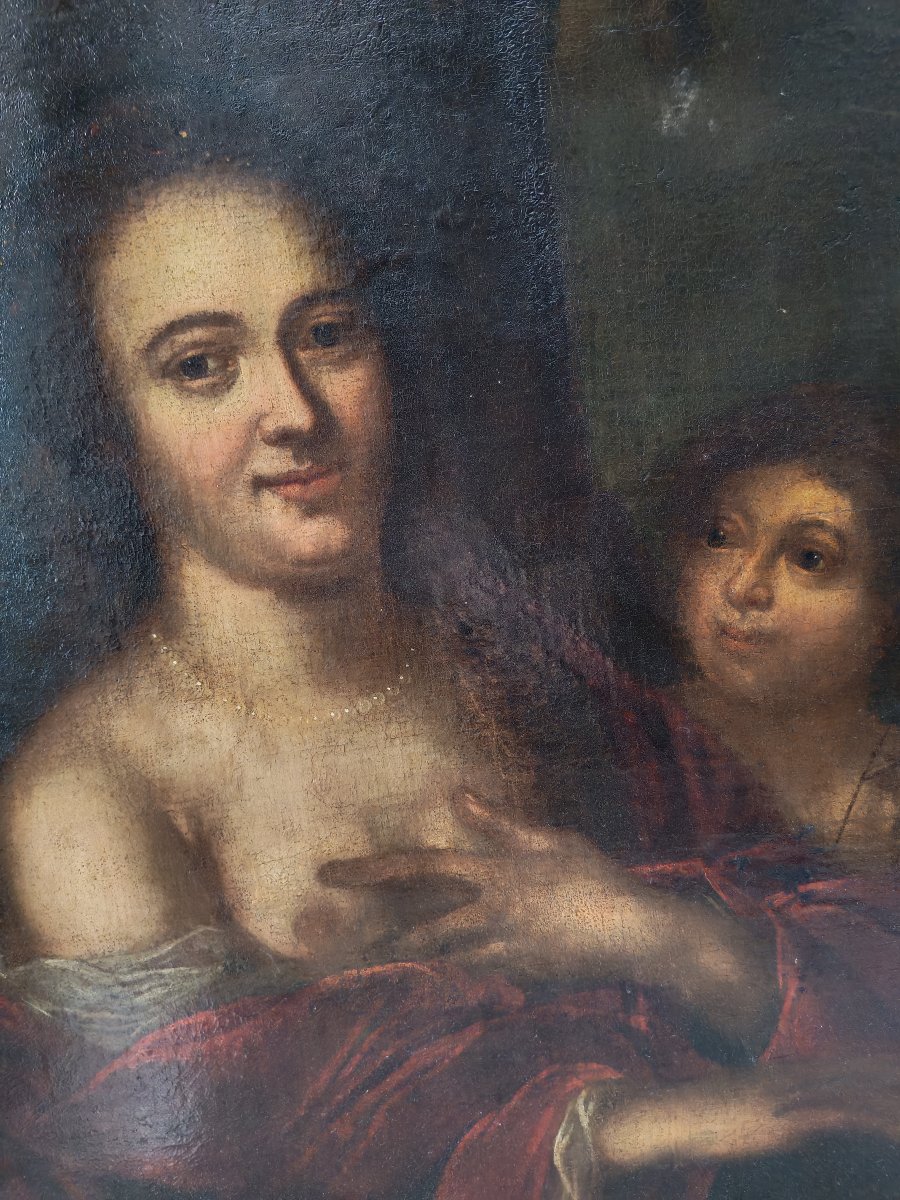 Dipinto dama con bambino del XVII -photo-1