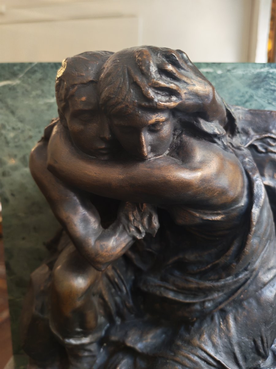 Importante Scultura in bronzo, intitolata l'abisso, di Pietro Canonica-photo-4