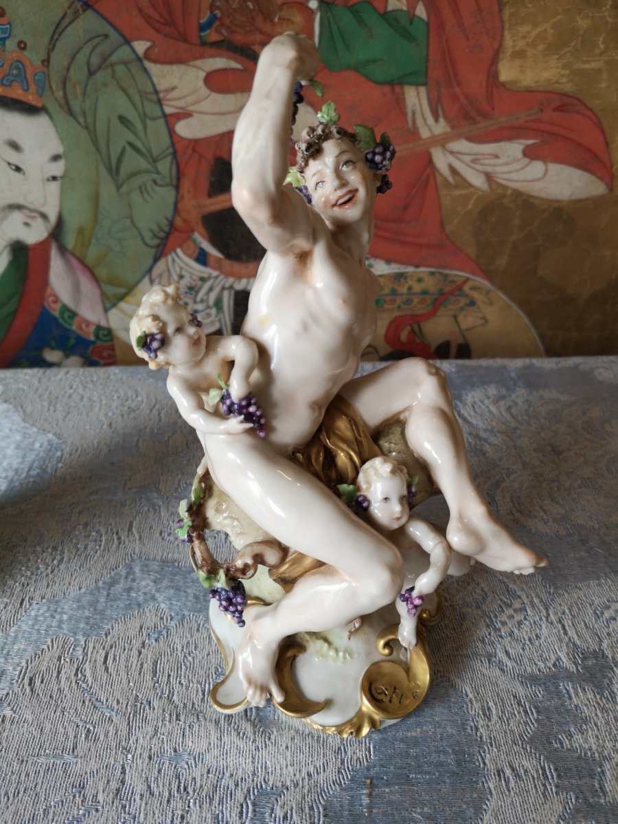  Paire De Groupes En Porcelaine De Capodimonte, Par Giuseppe Cappè -photo-2
