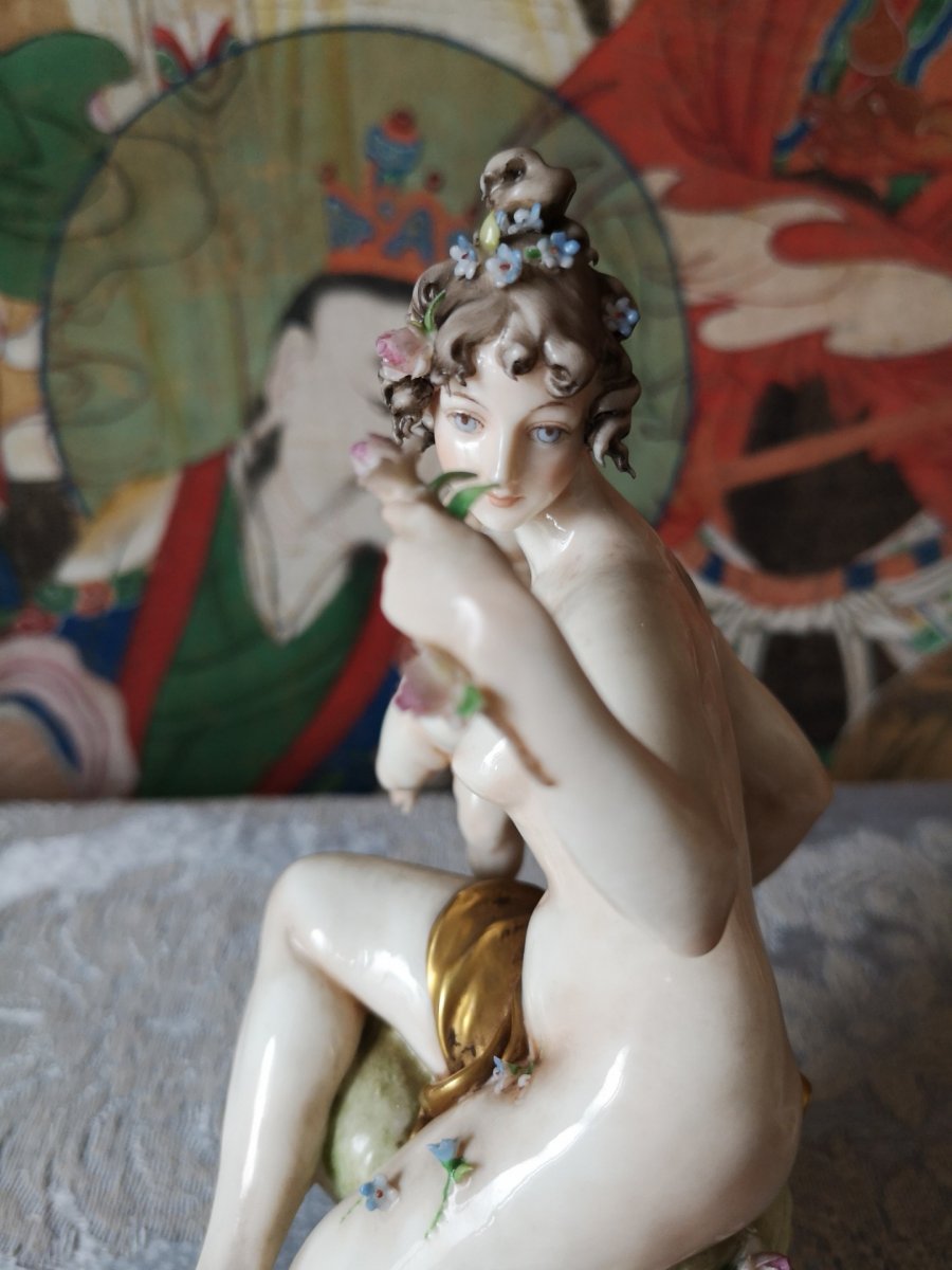  Paire De Groupes En Porcelaine De Capodimonte, Par Giuseppe Cappè -photo-2