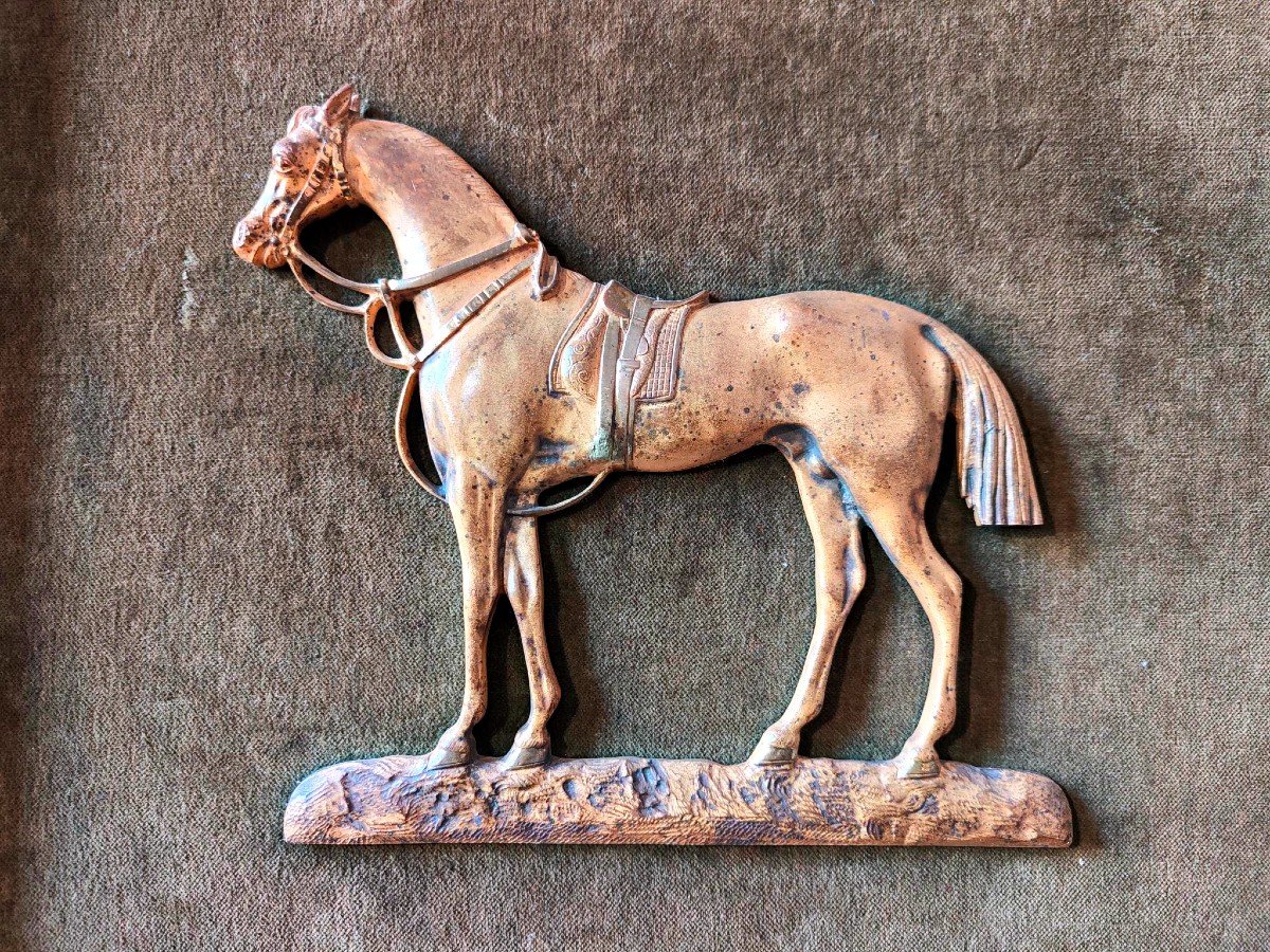 Cheval En Bronze Doré-photo-1
