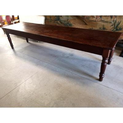 Grande Table En Bois De Sapin, époque: 19ème Siècle