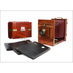 Antique Mackenstein Field Camera. Eastman Roll Holder. Darlot No. 4. France 1885