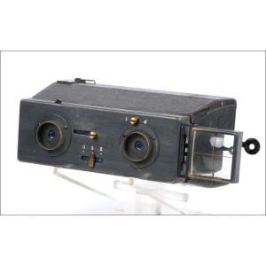 Antique Jules Richard Le Glyphoscope Stereoscopic Camera. 45x107. France, C.1905