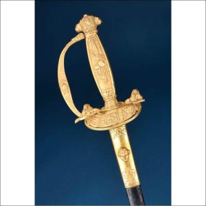 Spain. Antique Spanish Ambassador’s Sword. Signed Benito Martín. 1838
