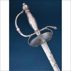Spain. Antique Shell Guard Sword With German Blade And Inscription. 17th–18th C.
