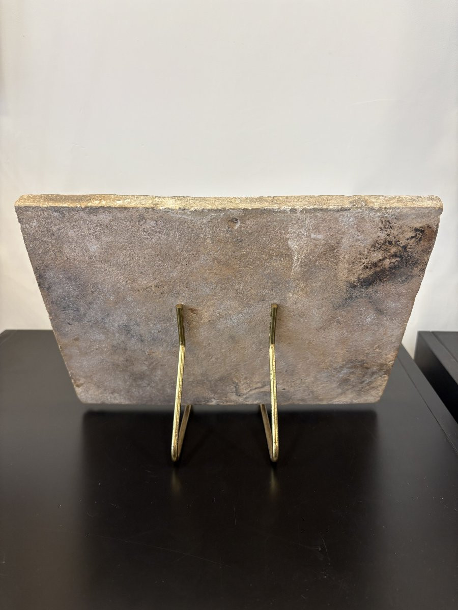 Mattonella in maiolica Castelli D’Abruzzo XVIII secolo raffigurante “ La Sacra Famiglia” -photo-3