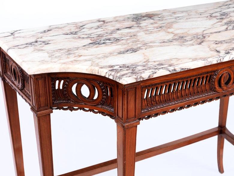 Coppia di Consolle con piano in marmo-photo-2