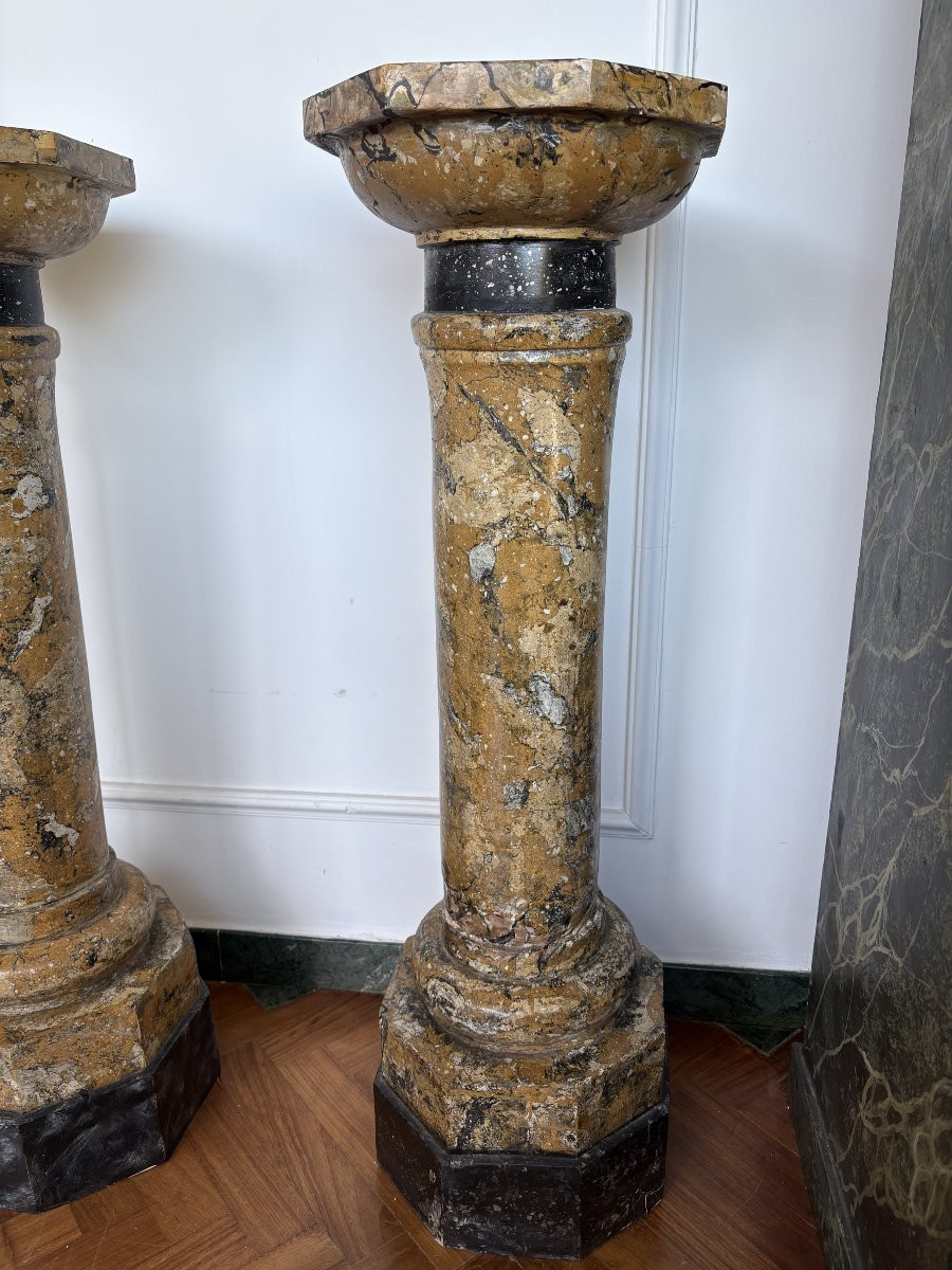 Coppia di colonne in scagliola-photo-2