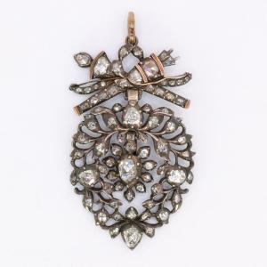 Antique Flemish Heart Pendant With Rose-cut Diamonds