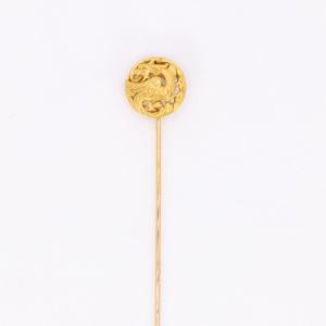 Noury (att. To.) Neo Renaissance Yellow Gold Chimera Tie Pin